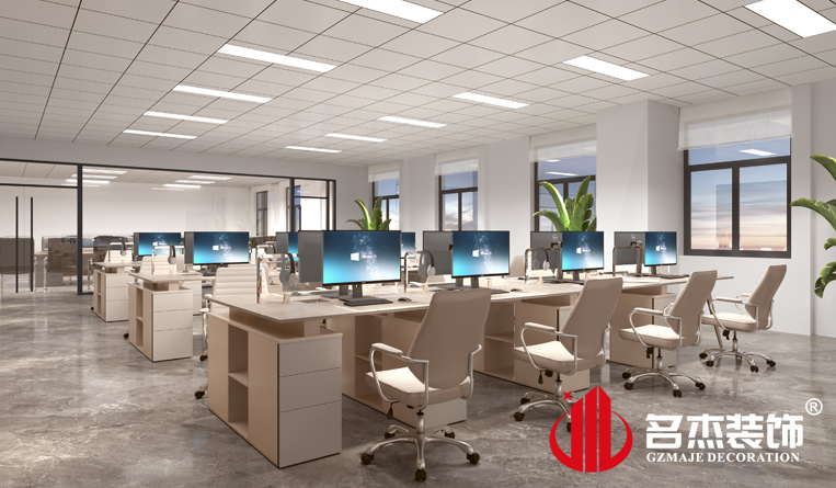 開放辦公區(qū)裝修設計效果